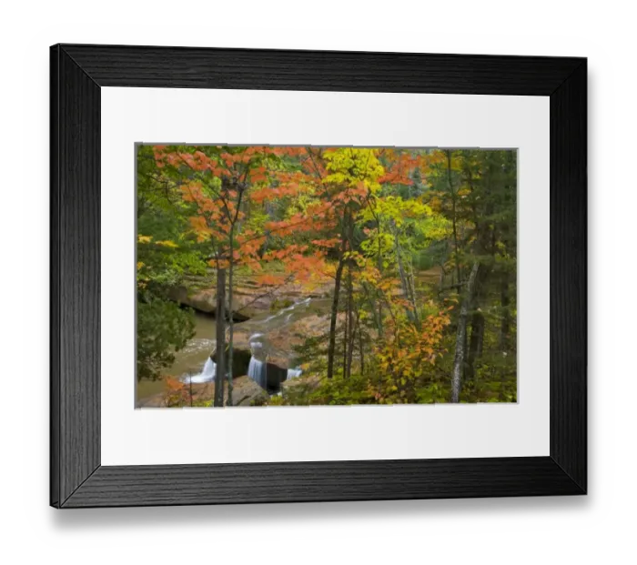 Framed Print : Autumn maple trees frame O Kun De Kun Falls on the Baltimore River in the Ottawa Framed Print : Autumn maple trees frame O Kun De Kun Falls on the Baltimore River in the Ottawa