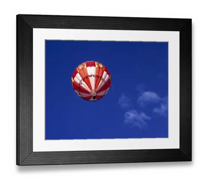 Framed Print : USA, Idaho, Teton Valley. The blue sky intensifies the red and white of this hot-air Framed Print : USA, Idaho, Teton Valley. The blue sky intensifies the red and white of this hot-air
