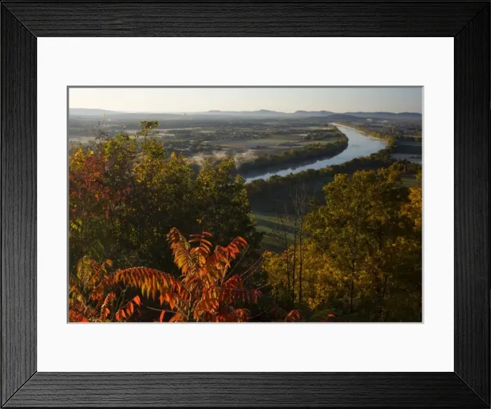 Framed Print : The Connecticut River at dawn as seen from South Sugarloaf Mountain in the Sugarloaf Framed Print : The Connecticut River at dawn as seen from South Sugarloaf Mountain in the Sugarloaf