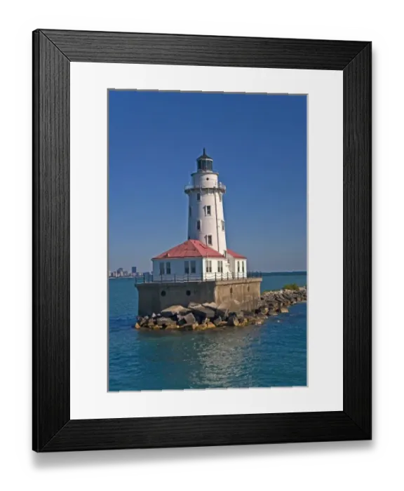 Framed Print : Passing by Chicago Harbor Lighthouse Framed Print : Passing by Chicago Harbor Lighthouse