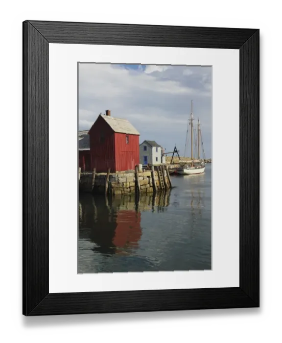 Framed Print : Sailboat at Rockport harbor, Rockport, Massachusetts Framed Print : Sailboat at Rockport harbor, Rockport, Massachusetts