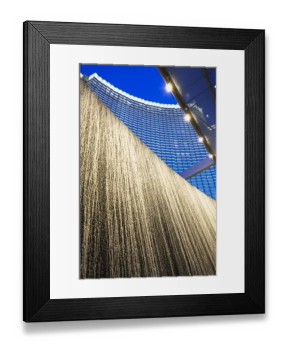 Framed Print : USA, Nevada, Las Vegas, The Strip, CityCenter, waterfall wall