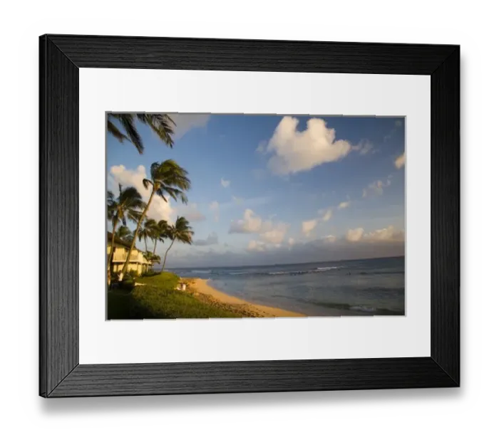 Framed Print : Kauai, Hawaii. A late afternoon sunset overlooking Lawai Beach, Kauai Framed Print : Kauai, Hawaii. A late afternoon sunset overlooking Lawai Beach, Kauai