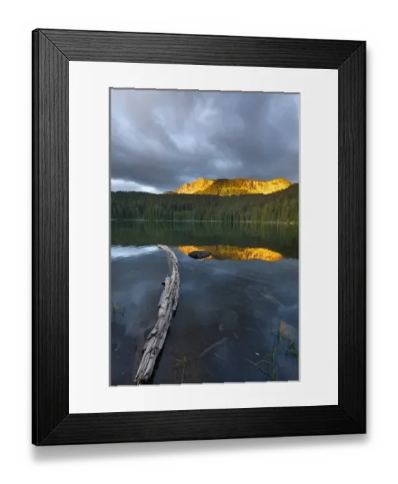 Framed Print : Little Therriault Lake at sunrise in the Ten Lakes Scenic Areea in the Kootenai National Forest Framed Print : Little Therriault Lake at sunrise in the Ten Lakes Scenic Areea in the Kootenai National Forest