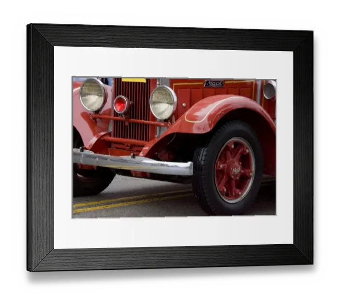 Framed Print : USA, Indiana, Carmel. The front end of a vintage red truck Framed Print : USA, Indiana, Carmel. The front end of a vintage red truck