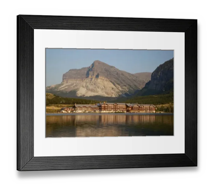 Framed Print : USA, Montana, Glacier National Park, Many Glacier Hotel and Swiftcurrent Lake Framed Print : USA, Montana, Glacier National Park, Many Glacier Hotel and Swiftcurrent Lake