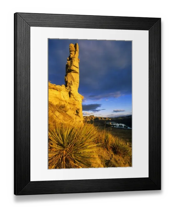 Framed Print : Spire along the Missouri River catches days last light near Dark Butte in the Upper Framed Print : Spire along the Missouri River catches days last light near Dark Butte in the Upper