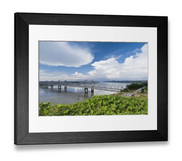 Framed Print : MS, Natchez, Bridge Over the Mississippi River Framed Print : MS, Natchez, Bridge Over the Mississippi River