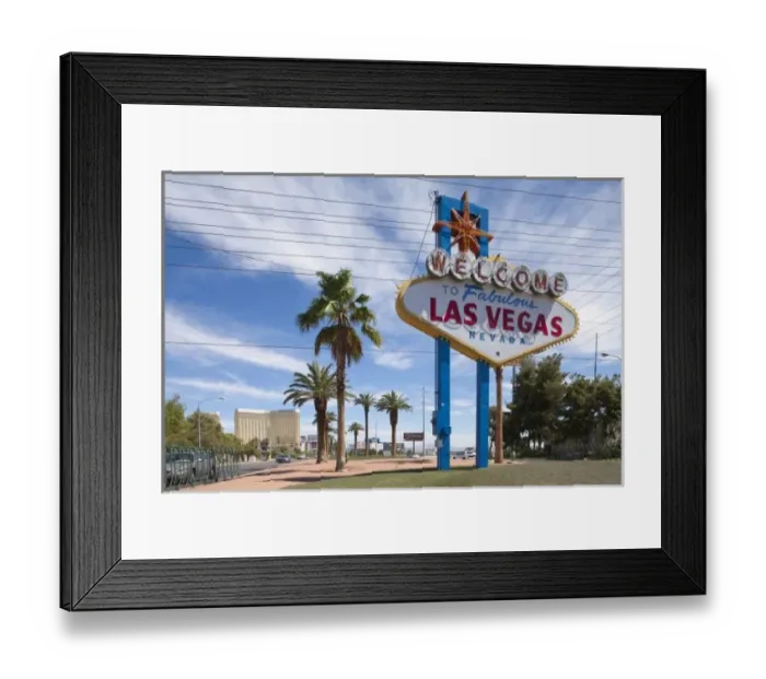 Framed Print : USA, Nevada, Las Vegas, Welcome to Fabulous Las Vegas sign surrounded by palm trees Framed Print : USA, Nevada, Las Vegas, Welcome to Fabulous Las Vegas sign surrounded by palm trees