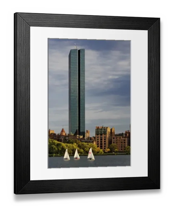 Framed Print : MIT sailing team in Charles River, Boston, MA