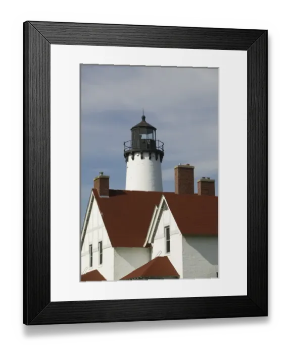 Framed Print : USA, Michigan, Upper Peninsula, Sault Saint Marie: Point Iroquois Lighthouse / Whitefish Framed Print : USA, Michigan, Upper Peninsula, Sault Saint Marie: Point Iroquois Lighthouse / Whitefish