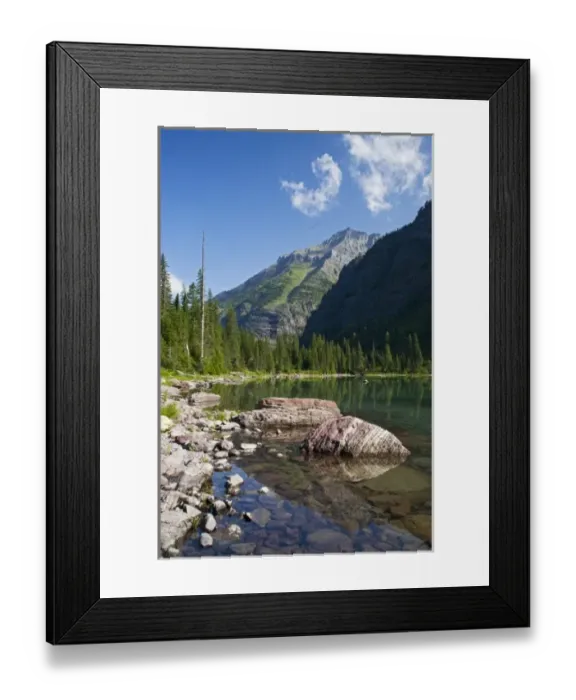 Framed Print : USA, Montana, Glacier National Park, Avalanche Lake Framed Print : USA, Montana, Glacier National Park, Avalanche Lake