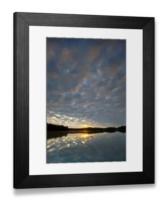 Framed Print : USA, Michigan, Upper Peninsula. Sunrise at Petes Lake in autumn Framed Print : USA, Michigan, Upper Peninsula. Sunrise at Petes Lake in autumn