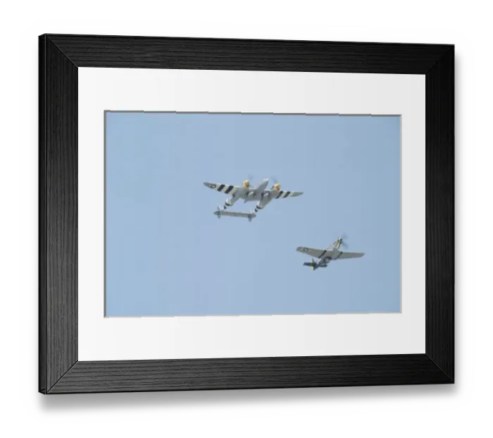 Framed Print : Lockheed P-38 Lightning, Joltin Josie and North American P-51D Mustang Gunfighter Framed Print : Lockheed P-38 Lightning, Joltin Josie and North American P-51D Mustang Gunfighter