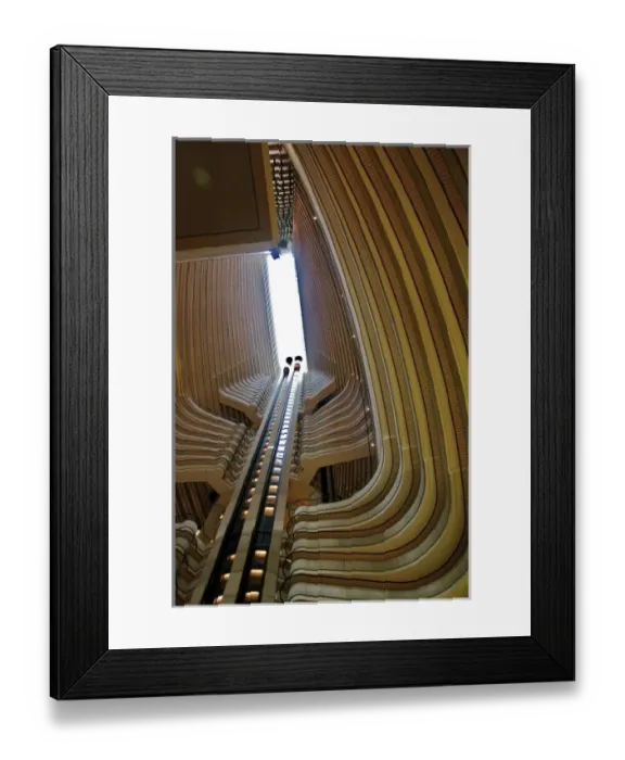 Framed Print : North America, USA, Georgia, Atlanta. Looking up through the Atlanta Marriott Marquis