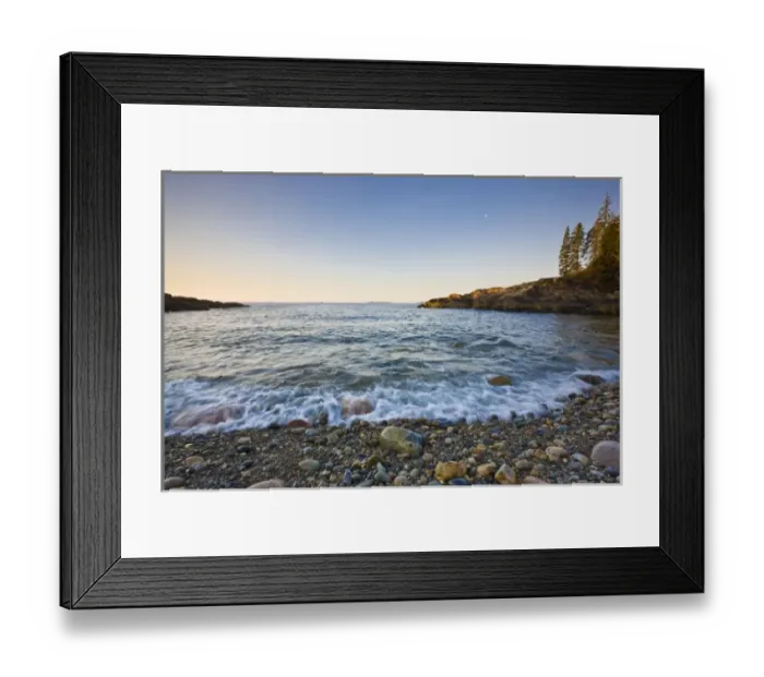 Framed Print : Early morning on Little Hunters Beach in Maines Acadia National Park Framed Print : Early morning on Little Hunters Beach in Maines Acadia National Park