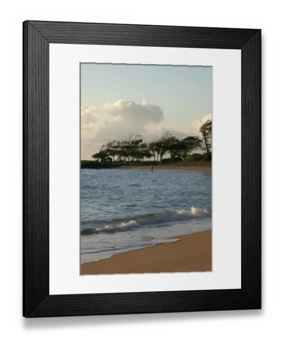 Framed Print : USA, Hawaii, Kauai, Kapa a, beachfront. (RF)