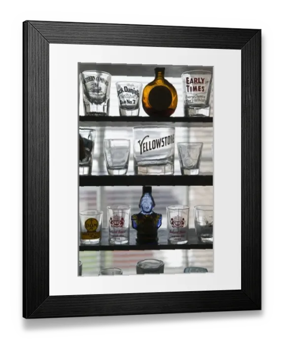 Framed Print : USA, Kentucky, Bardstown: Oscar Getz Museum of Whiskey History, Whiskey Glasses Framed Print : USA, Kentucky, Bardstown: Oscar Getz Museum of Whiskey History, Whiskey Glasses