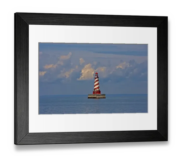 Framed Print : Passing by White Shoal Lighthouse leaving Beaver Island Framed Print : Passing by White Shoal Lighthouse leaving Beaver Island