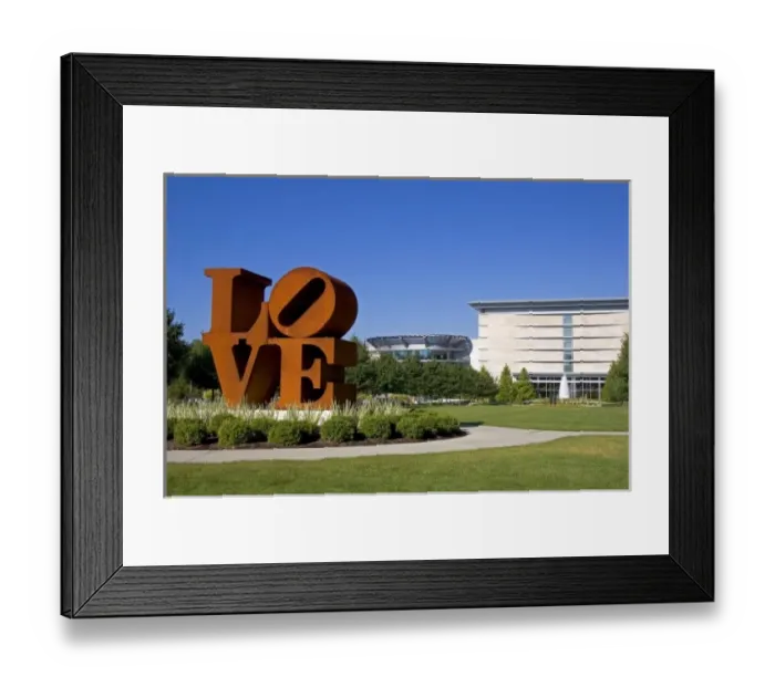 Framed Print : Love sculpture at the Indianapolis Museum of Art in Indianapolis, Indiana