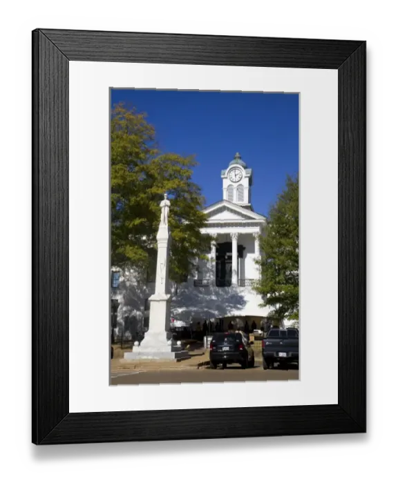 Framed Print : The Lafayette County Courthouse located in The Square area of Oxford, Mississippi, USA