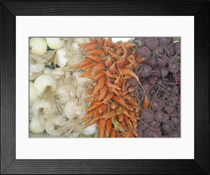 Framed Print : Onions carrots beets at farmers market in South Haven Michigan Framed Print : Onions carrots beets at farmers market in South Haven Michigan
