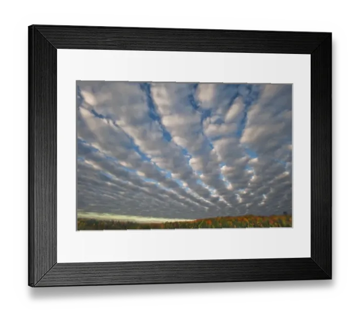 Framed Print : USA, Michigan, Upper Peninsula. Clouds over Petes Lake in autumn Framed Print : USA, Michigan, Upper Peninsula. Clouds over Petes Lake in autumn