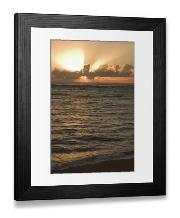 Framed Print : USA, Hawaii, Kauai, sunset. (RF) Framed Print : USA, Hawaii, Kauai, sunset. (RF)
