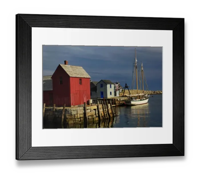 Framed Print : Sailboat at Rockport harbor, Rockport, Massachusetts Framed Print : Sailboat at Rockport harbor, Rockport, Massachusetts