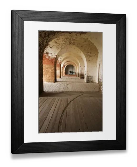 Framed Print : USA; Georgia; Savannah; Arches at Fort Pulaski National Monument Framed Print : USA; Georgia; Savannah; Arches at Fort Pulaski National Monument