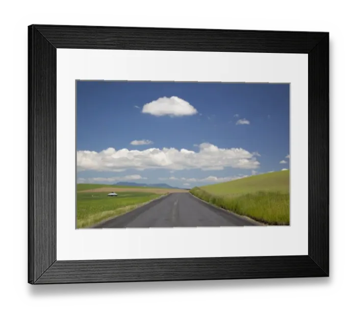 Framed Print : USA, Idaho, The Palouse, Latah County, Road, Old barn, farmland, and clouds Framed Print : USA, Idaho, The Palouse, Latah County, Road, Old barn, farmland, and clouds