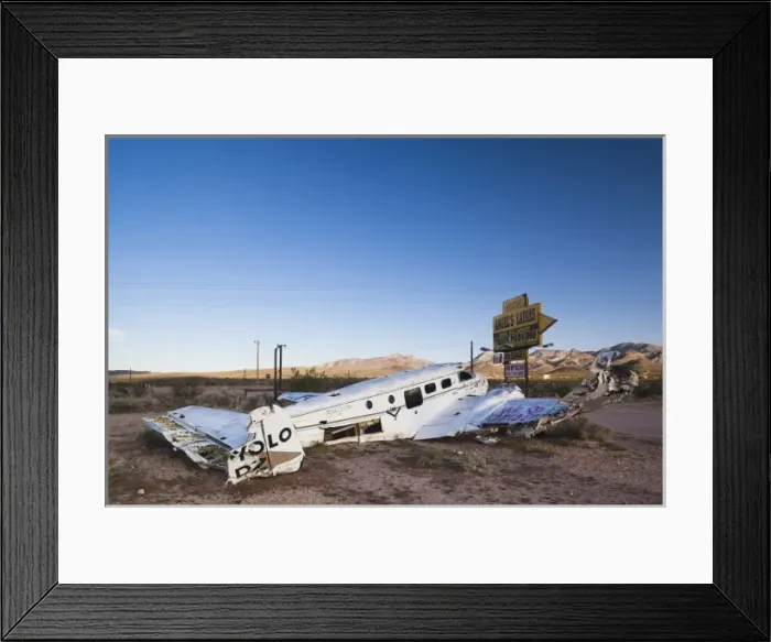 Framed Print : USA, Nevada, Great Basin, Beatty, abandoned small airplane by Angels Ladies Brothel Framed Print : USA, Nevada, Great Basin, Beatty, abandoned small airplane by Angels Ladies Brothel