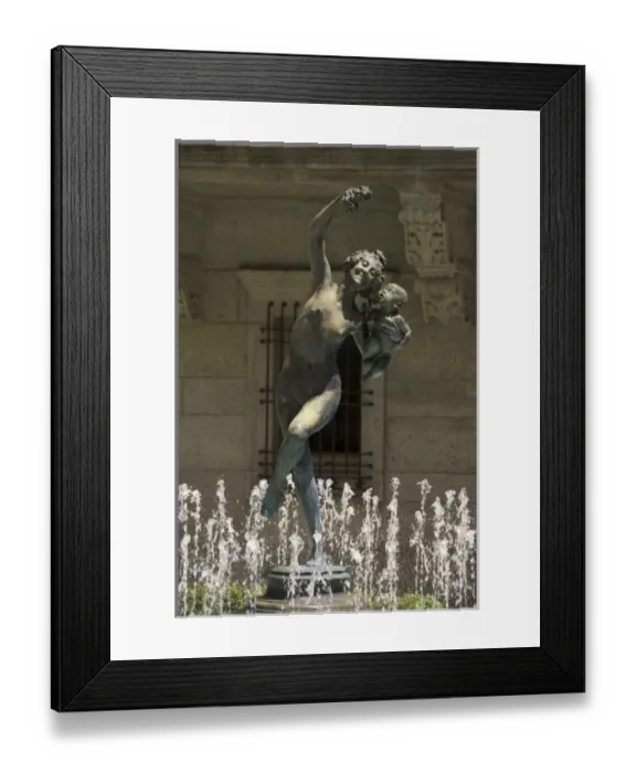 Framed Print : USA, New England, Massachusetts, Boston, Back Bay, Bacchante and Infant Faun statue Framed Print : USA, New England, Massachusetts, Boston, Back Bay, Bacchante and Infant Faun statue