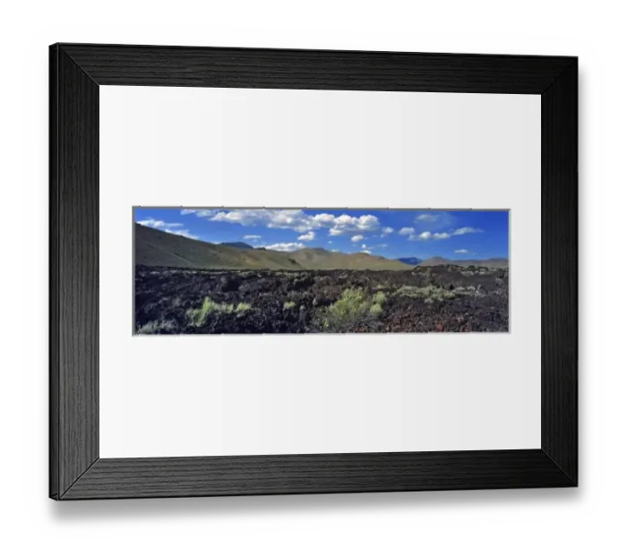 Framed Print : USA, Idaho, Craters of the Moon NM. Clumps of sagebrush grow even in the barren lava Framed Print : USA, Idaho, Craters of the Moon NM. Clumps of sagebrush grow even in the barren lava