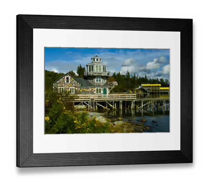 Framed Print : Lobstering and fishing port of Barnard Maine