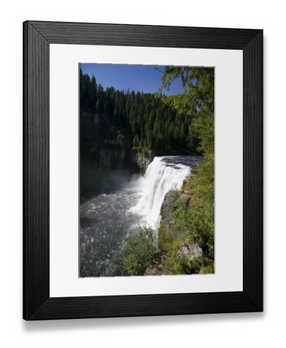 Framed Print : Upper Mesa Falls on the Henrys Fork of the Snake River in Fremont County, Idaho, USA Framed Print : Upper Mesa Falls on the Henrys Fork of the Snake River in Fremont County, Idaho, USA