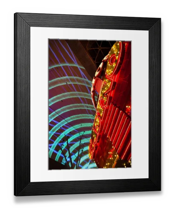 Framed Print : USA, Nevada, Las Vegas, Downtown, Fremont Street Experience, Fremont Casino sign