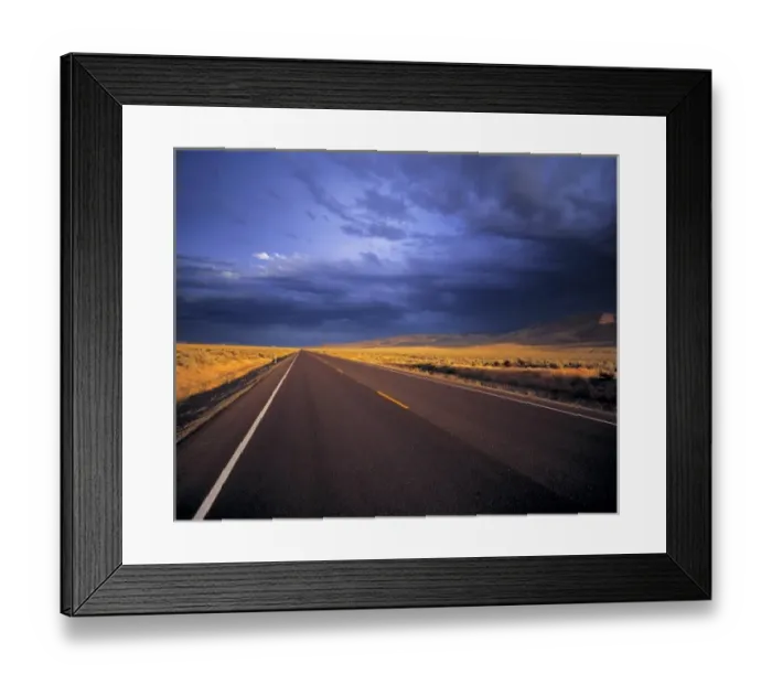 Framed Print : USA, Nevada. The highway stretches into the vast desert of western Nevada Framed Print : USA, Nevada. The highway stretches into the vast desert of western Nevada