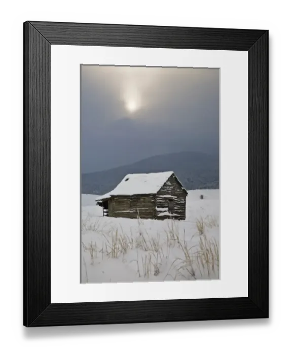 Framed Print : Bozeman, MT. An old barn sits quietly in a field amongst the freshly fallen snow Framed Print : Bozeman, MT. An old barn sits quietly in a field amongst the freshly fallen snow