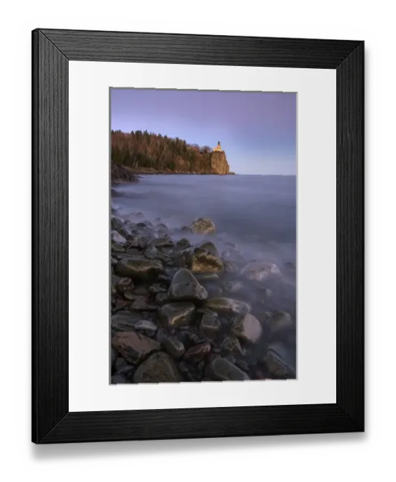 Framed Print : USA, Minnesota. Split Rock Lighthouse from the shore of Lake Superior Framed Print : USA, Minnesota. Split Rock Lighthouse from the shore of Lake Superior