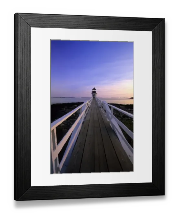 Framed Print : Marshall Point Lighthouse in Port Clyde, Maine, USA