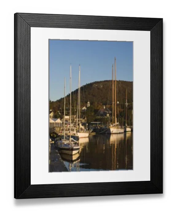 Framed Print : USA, Maine, Camden. Sailboats in Harbor Framed Print : USA, Maine, Camden. Sailboats in Harbor