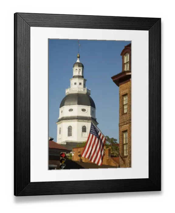 Framed Print : Historic State Capitol Building (also known as State House), Annapolis, Maryland Framed Print : Historic State Capitol Building (also known as State House), Annapolis, Maryland