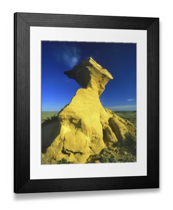 Framed Print : Sandstone badlands formation in the Hell Creek area near Jordan, Montana, USA Framed Print : Sandstone badlands formation in the Hell Creek area near Jordan, Montana, USA