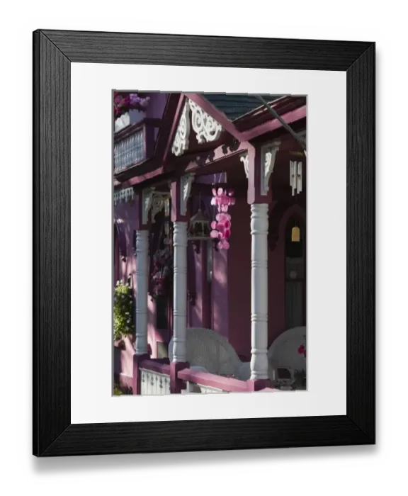 Framed Print : USA, MASSACHUSETTS, Marthas Vineyard: Oak Bluffs, Camp Meeting Grounds / Gingerbread Framed Print : USA, MASSACHUSETTS, Marthas Vineyard: Oak Bluffs, Camp Meeting Grounds / Gingerbread