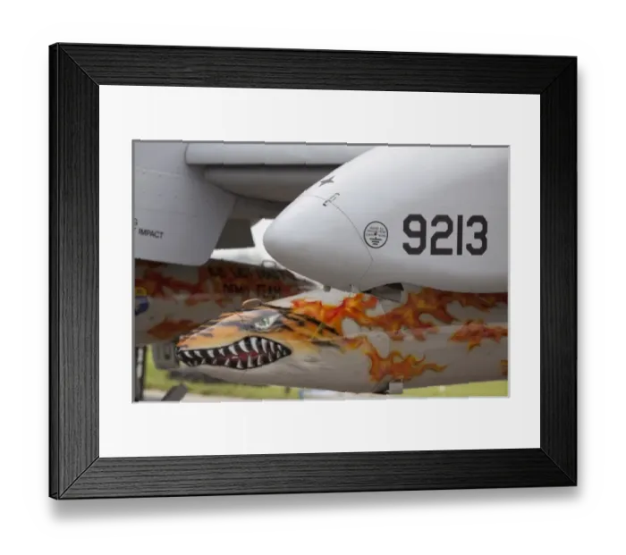 Framed Print : USA, Indiana, Indianapolis, Mount Comfort Airport. Front of an A-10 Thunderbolt II