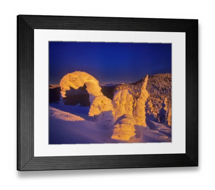 Framed Print : Snow ghosts at sunset on Big Mountain in the Whitefish Range in Whitefish, Montana, USA Framed Print : Snow ghosts at sunset on Big Mountain in the Whitefish Range in Whitefish, Montana, USA