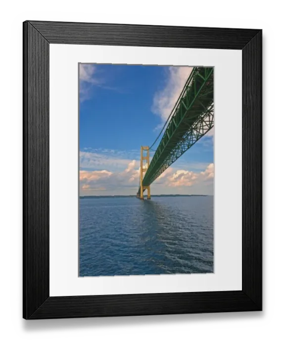 Framed Print : Sailing under the Mackinac Bridge Framed Print : Sailing under the Mackinac Bridge