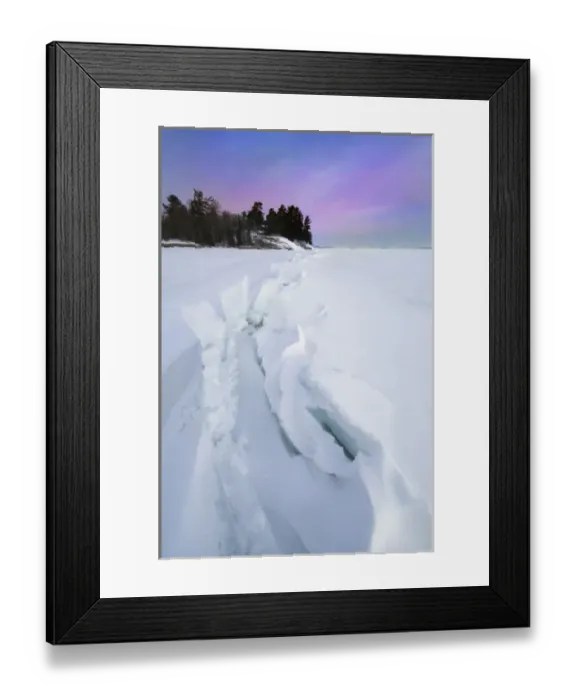 Framed Print : Pressure Ridge outside the Kabetogama Visitor Center, formed by the ice and snow conditions Framed Print : Pressure Ridge outside the Kabetogama Visitor Center, formed by the ice and snow conditions