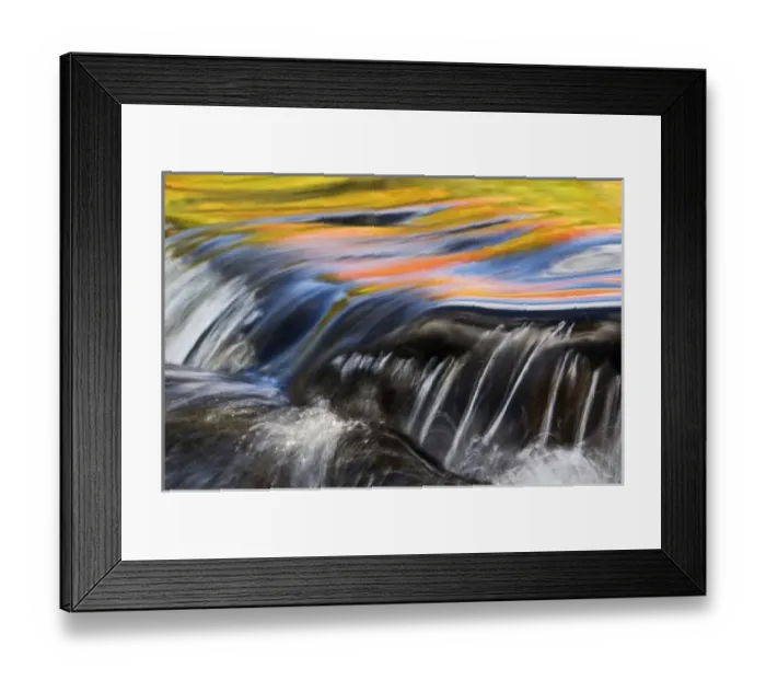 Framed Print : USA, Michigan, Upper Peninsula. Fall reflections at Bond Falls Framed Print : USA, Michigan, Upper Peninsula. Fall reflections at Bond Falls
